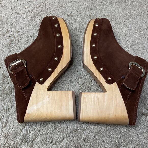 NWOT Steve Madden Women Y2K Brown Hilde Suede Platform Mule Size 8.5 - Picture 4 of 9